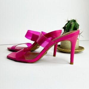 L’INTERVALLE Hot Pink Transparent Heeled Sandals